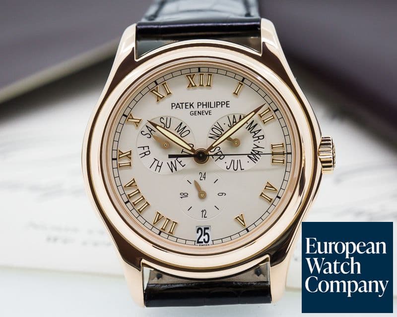 Image of Patek Philippe Annual Calendar 18K Rose Gold Silver Dial 