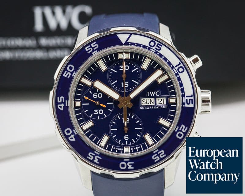 Image of IWC Aquatimer Chronograph Blue Dial SS / Rubber 