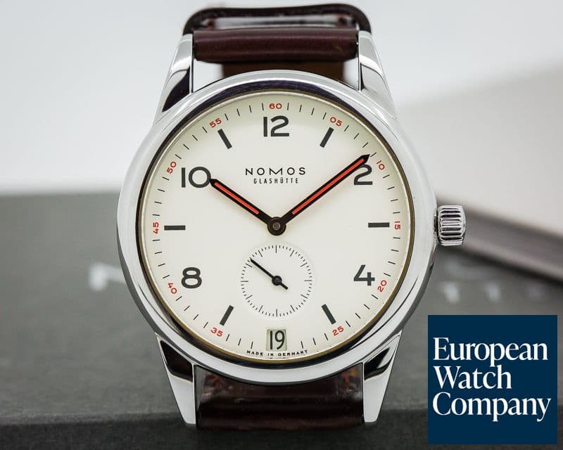 Image of Nomos Club Datum Cream Dial SS / Leather