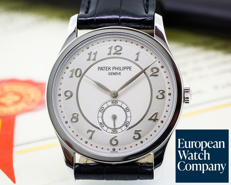 Image of Patek Philippe Calatrava Platinum Silver Dial Arabic Numerals 