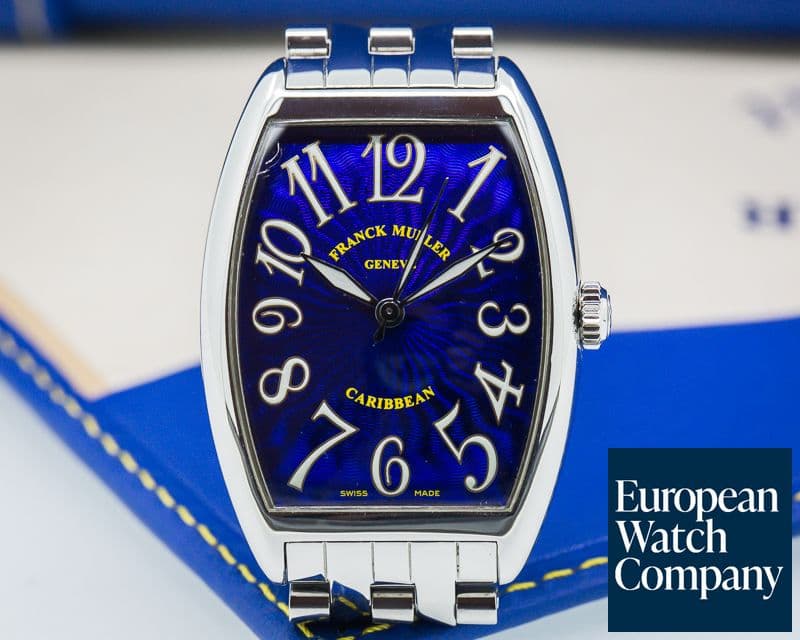 Image of Franck Muller Cintree Curvex Casablanca "Caraibean" Blue Dial