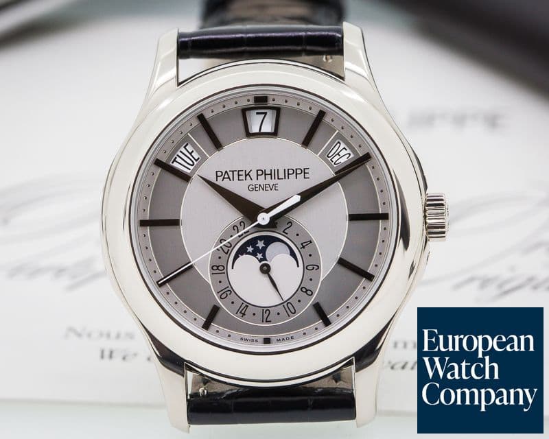 Image of Patek Philippe Annual Calendar Silver Dial 18K White Gold 

