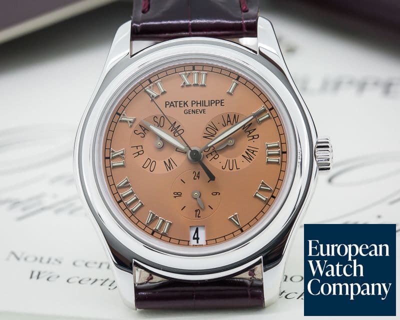Image of Patek Philippe Annual Calendar 18K White Gold Rose Dial 