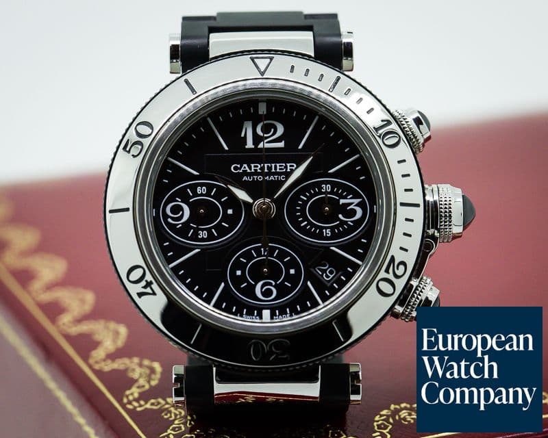 Image of Cartier Pasha Seatimer Chronograph Rubber / SS 