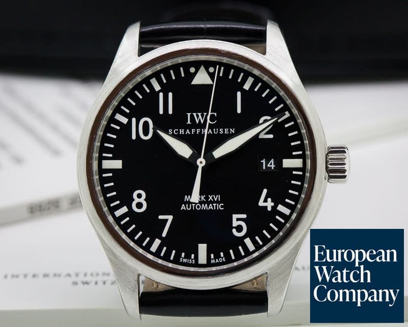 Image of IWC Mark XVI Black Dial SS / Alligator 