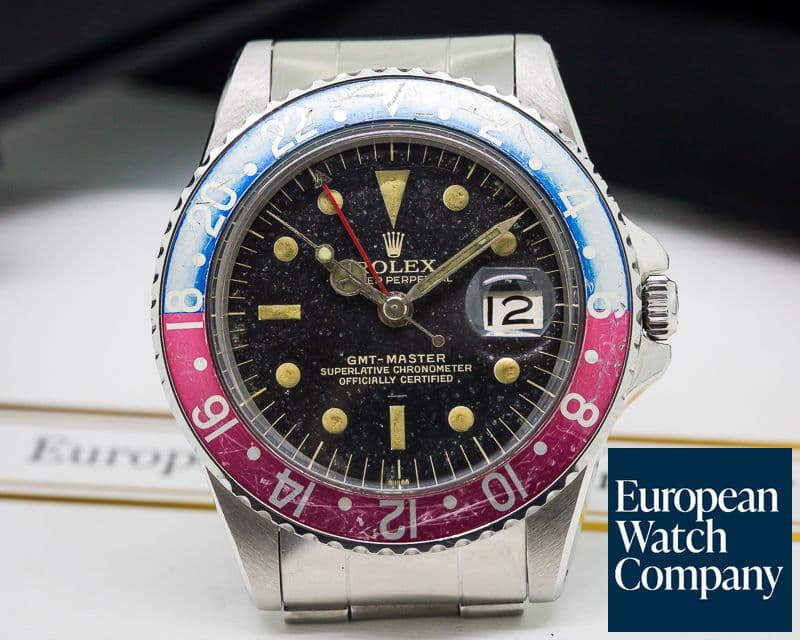 Image of Rolex Vintage GMT Master Gilt Underline Pepsi Bezel SS / SS