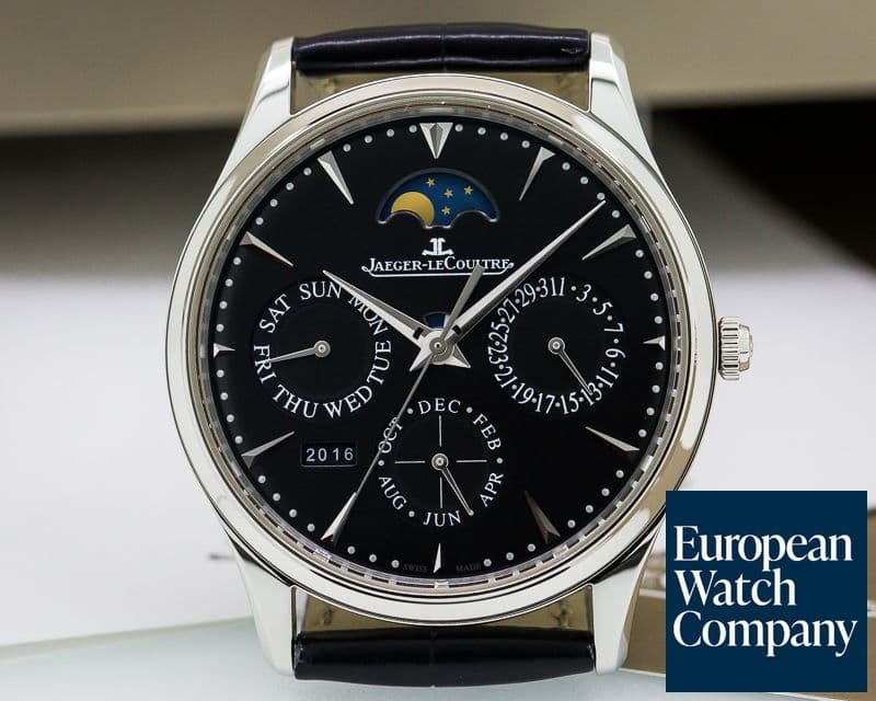 Image of Jaeger LeCoultre Master Ultra Thin Perpetual Calendar SS Black Dial