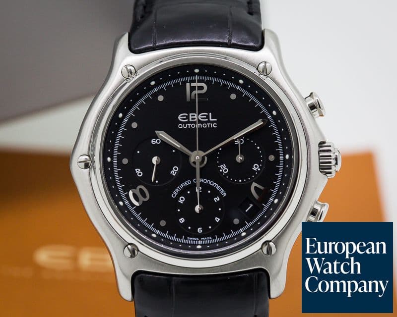 Image of Ebel 1911 Chronograph Black Dial SS / Strap