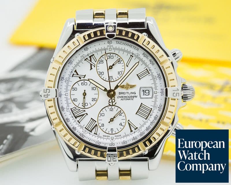 Image of Breitling Crosswind White Roman Dial SS / 18k