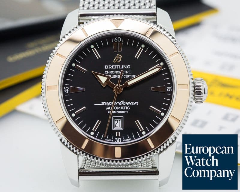 Image of Breitling Aeromarine SuperOcean Heritage 46 18K bezel
Black Dial 