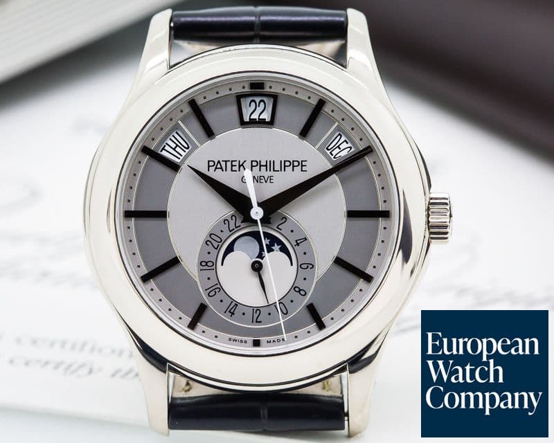 Image of Patek Philippe Annual Calendar Silver Dial 18K White Gold 

