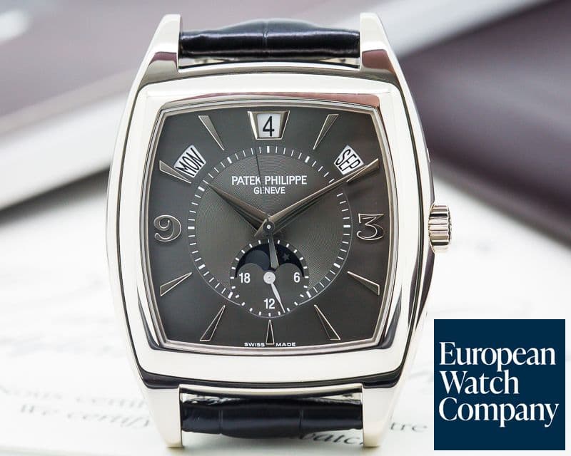 Image of Patek Philippe Gondolo Calendario 18K White Gold Grey Dial 
