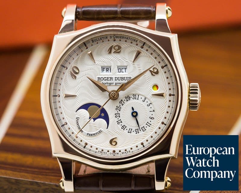 Image of Roger Dubuis Sympathie Perpetual Calendar 18K Rose Gold / Silver Dial 