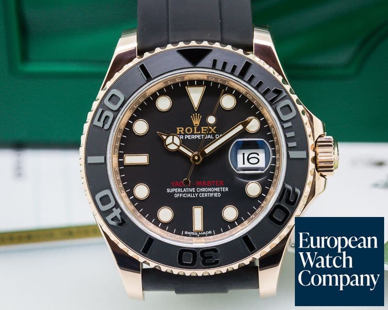 Image of Rolex Yacht Master 18K Rose Gold / Rubber 