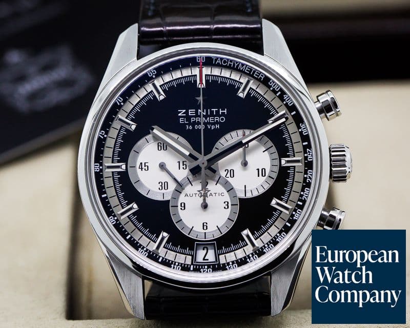 Image of Zenith El Primero Chronograph SS Black Dial
