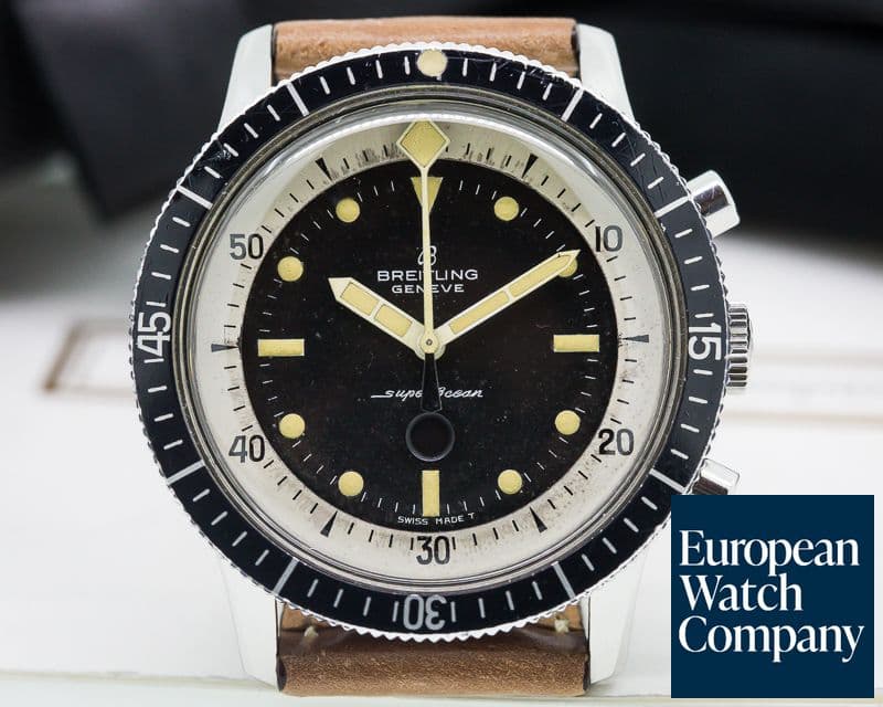 Image of Breitling Vintage Breitling Superocean "Slow Counter" Chronograph SS RARE