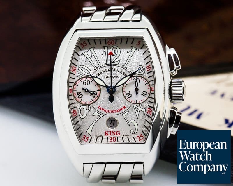 Image of Franck Muller King Conquistador Chronograph Silver Dial SS / SS