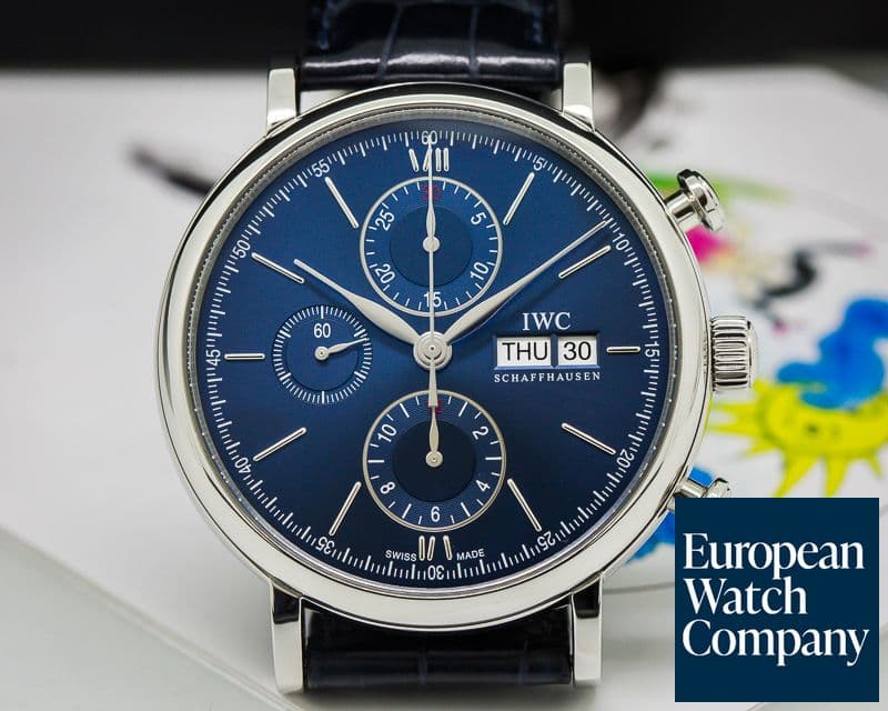 Image of IWC Portofino Chronograph Limited Edition Blue Dial SS