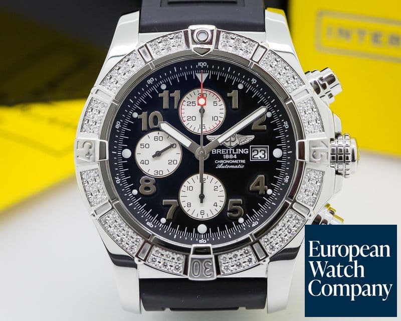 Image of Breitling Chronomat Evolution
SS Black Dial Diamond Bezel + Bracelet