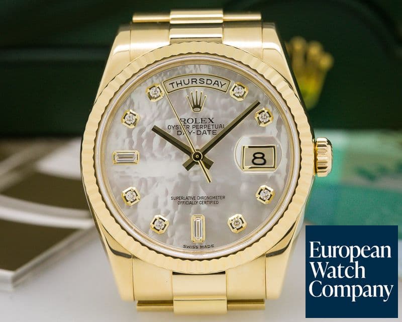 Image of Rolex Yellow Gold President MOP Diamond Dial