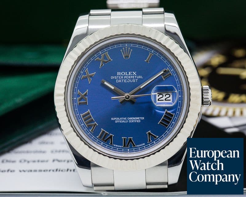 Image of Rolex Datejust II Silver Dial Blue RomanSS
