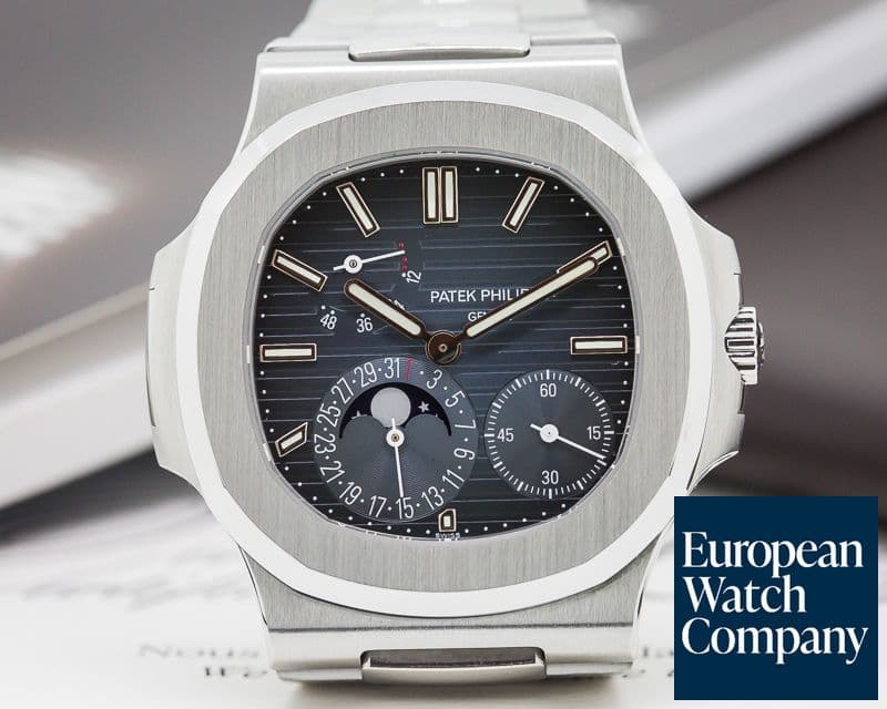 Image of Patek Philippe Jumbo Nautilus Moonphase Power Reserve SS