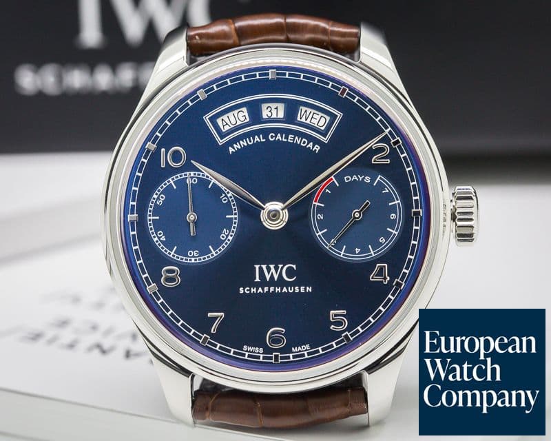 Image of IWC Portuguese Annual Calendar SS Blue Dial