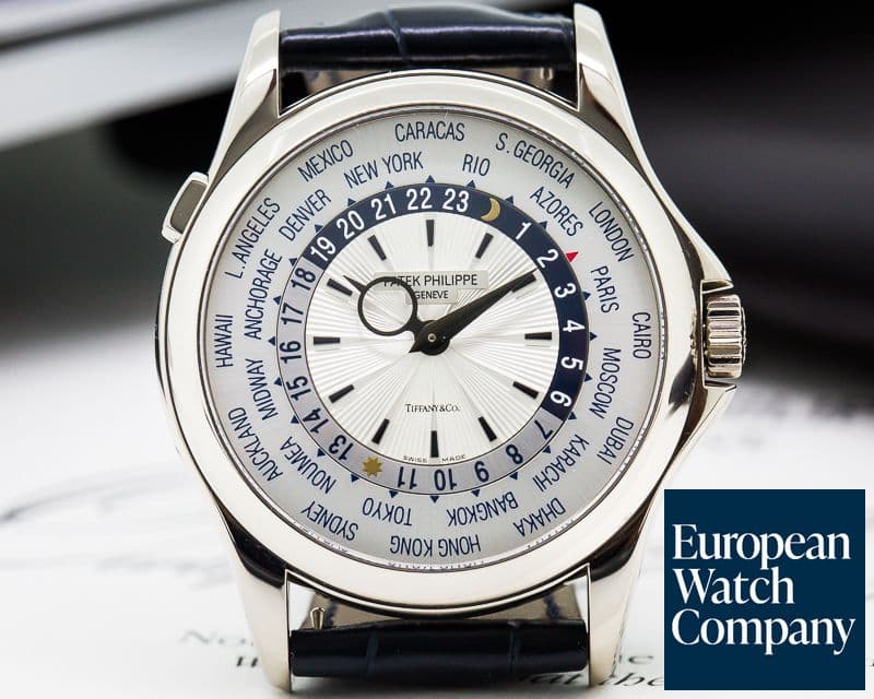 Image of Patek Philippe World Time "TIFFANY DIAL" 18K White Gold