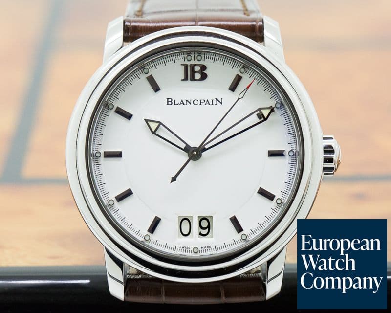 Image of Blancpain Leman Big Date SS White Dial 