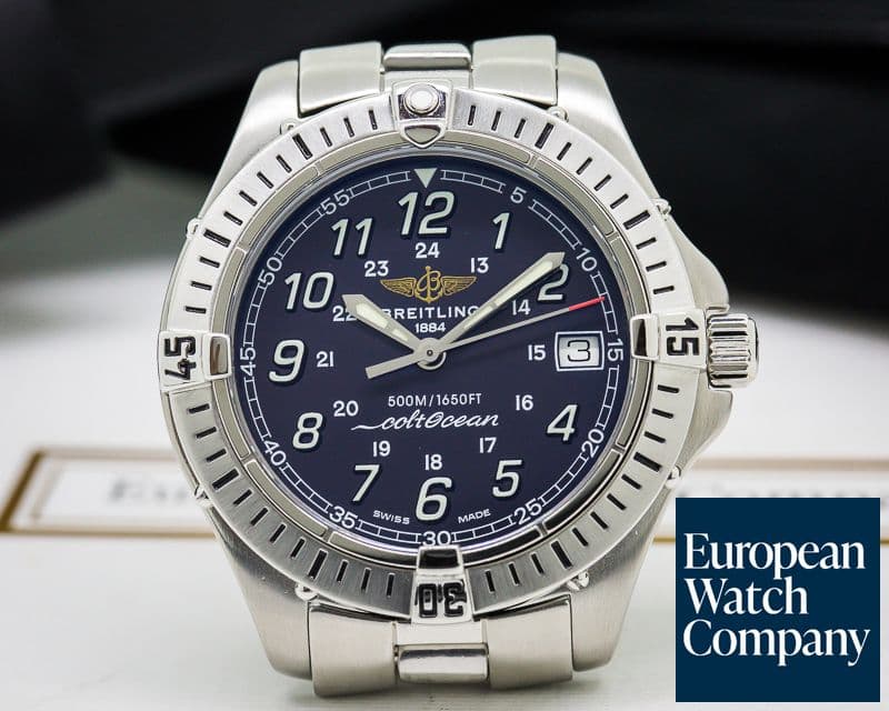 Image of Breitling ColtOcean Quartz Black Dial SS 