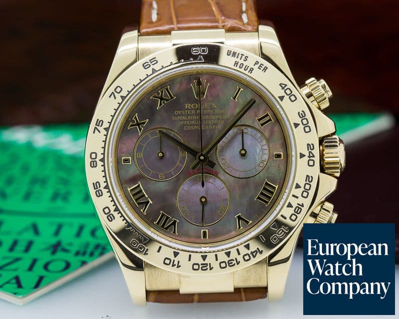 Image of Rolex Daytona 18K Yellow Gold / Black MOP Dial 