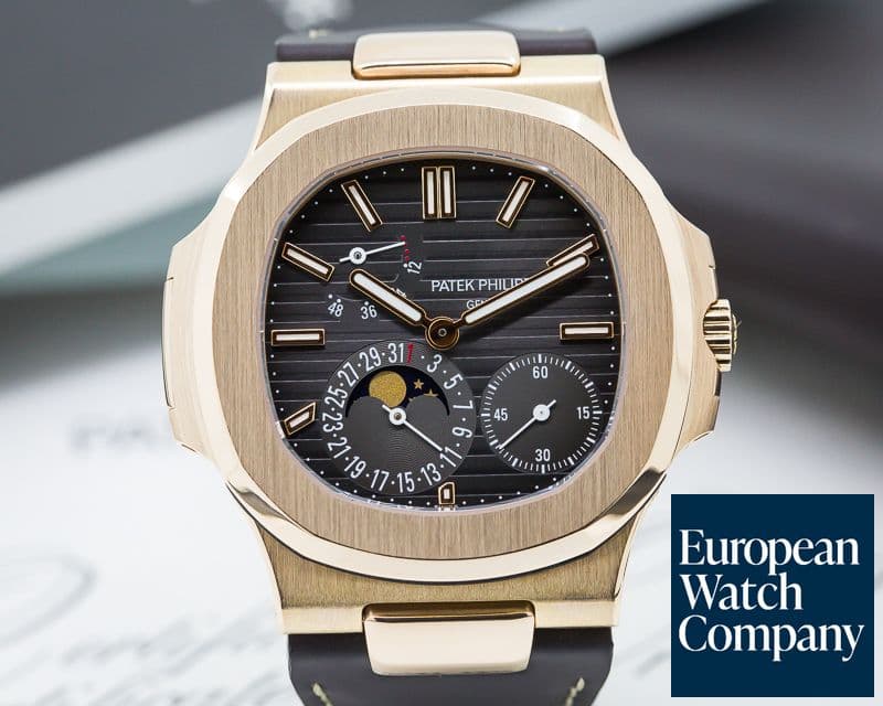 Image of Patek Philippe Jumbo Nautilus Power Reserve Moon 18K Rose Gold
