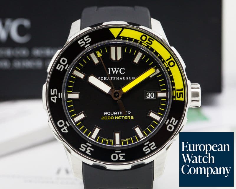 Image of IWC Aquatimer 2000 Black Dial SS / Rubber