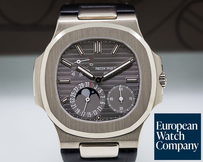 Image of Patek Philippe Nautilus Power Reserve Moonphase 18K White Gold 