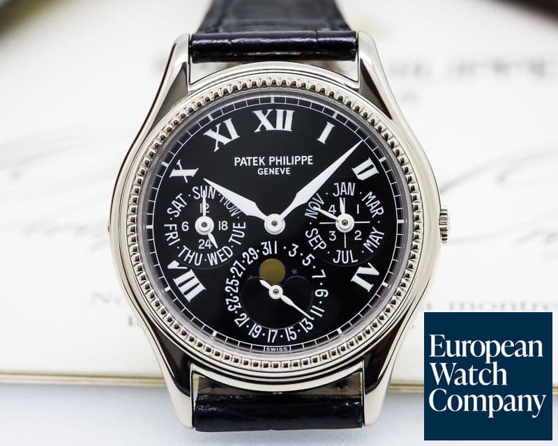 Image of Patek Philippe Perpetual Calendar 18K White Gold / Black Roman Dial Limited
