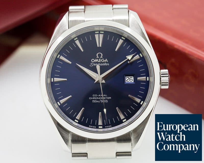 Image of Omega Aqua Terra Large Size SS Blue Dial 