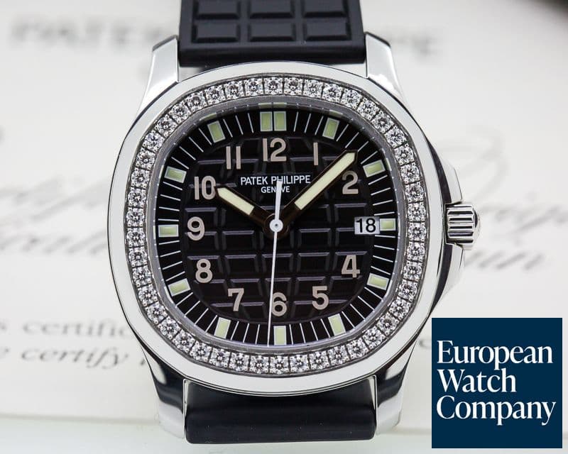 Image of Patek Philippe Lady Aquanaut SS Black Dial / Diamond Bezel

