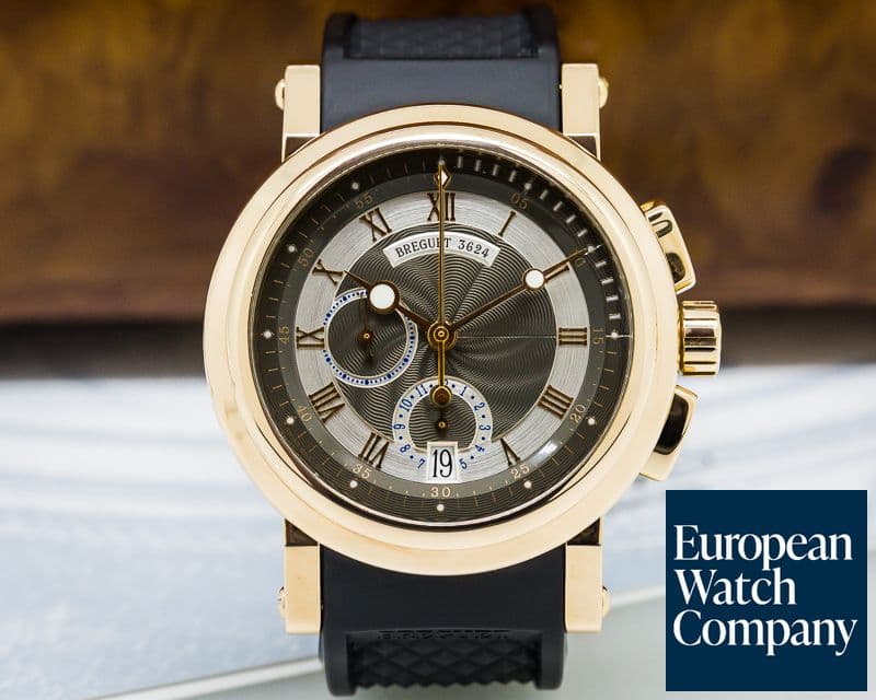 Image of Breguet Marine Chronograph 18K Rose Gold / Rubber