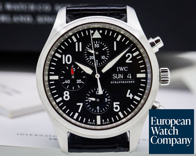 Image of IWC Pilot Chronograph SS / Alligator 