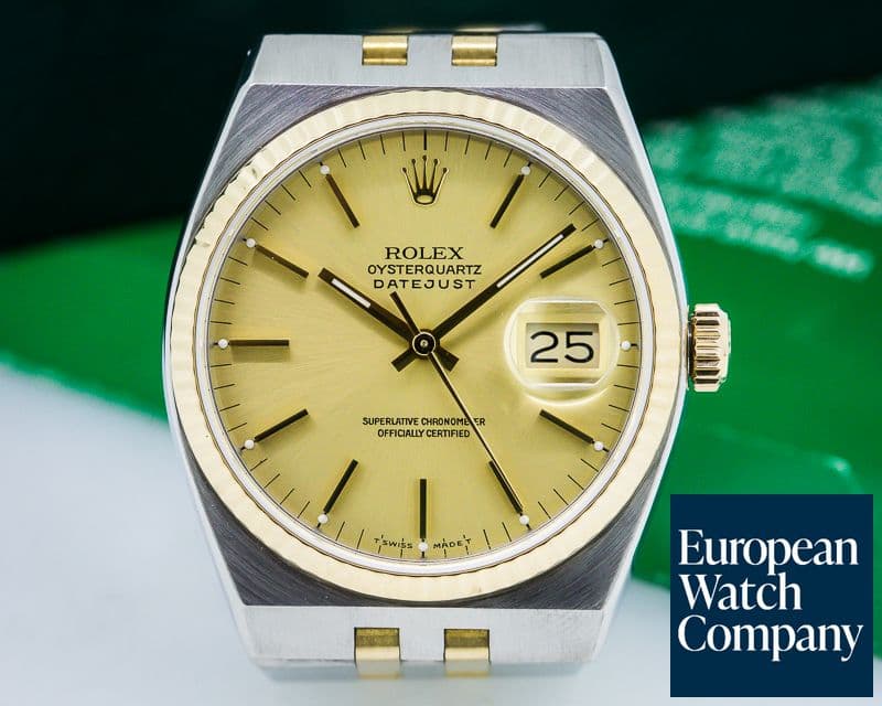 Image of Rolex Oyster Quartz Champagne Dial SS/18K Yellow Gold