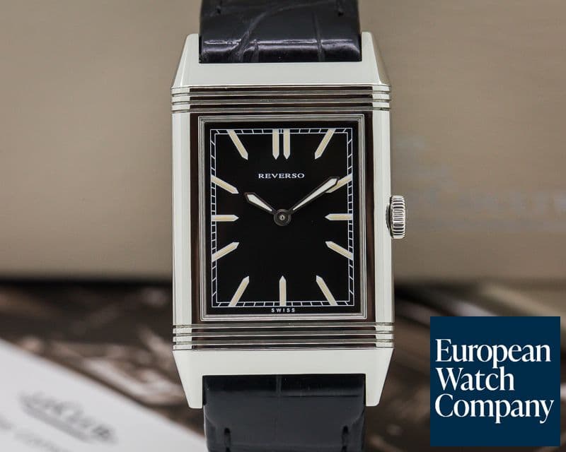 Image of Jaeger LeCoultre Grande Reverso "Tribute to 1931" Ultra Thin SS Black Dial