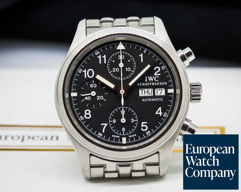 Image of IWC Pilot Chronograph Black Dial SS / SS