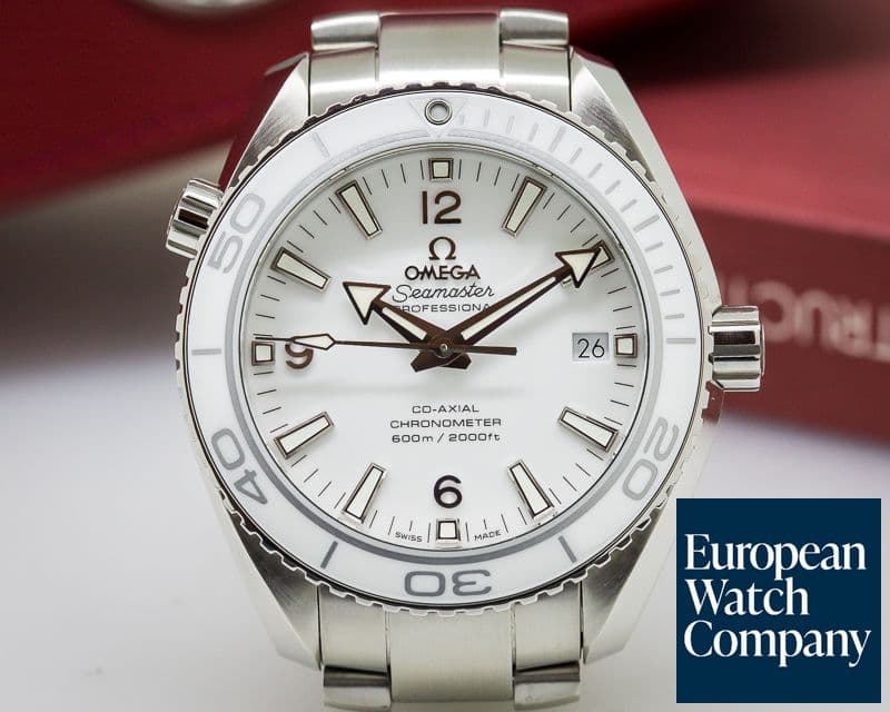 Image of Omega Seamaster Co Axial Planet Ocean White Ceramic SS 42MM