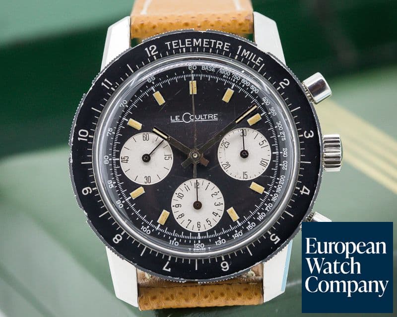 Image of Jaeger LeCoultre Vintage Shark Deep Sea Valjoux 72 Chronograph SS Box and Papers