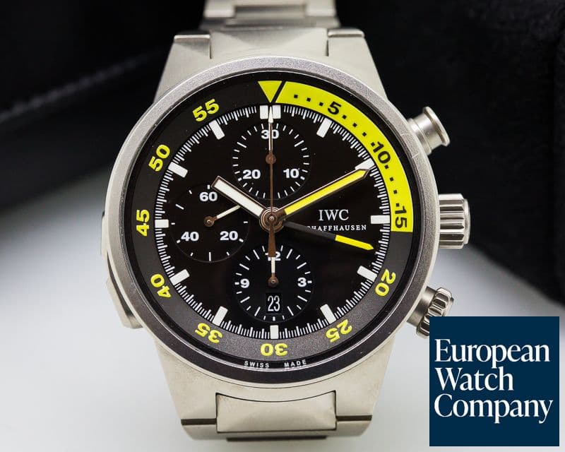 Image of IWC Aquatimer Split Minute Chrono Titanium Black Dial 
