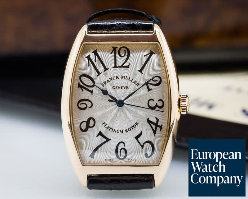 Image of Franck Muller Cintree Curvex Casablanca 18K Rose Gold Silver Dial
