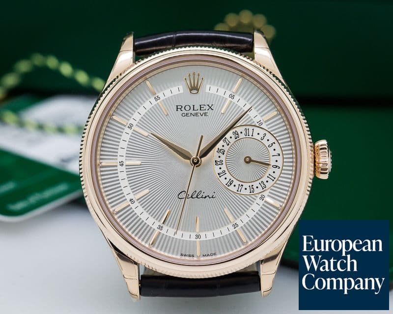 Image of Rolex Cellini Date Silver Dial 18K Rose Gold UNWORN