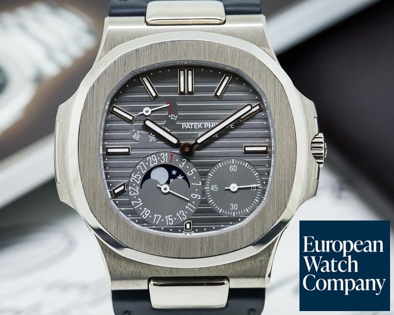 Image of Patek Philippe Nautilus Power Reserve Moonphase 18K White Gold 