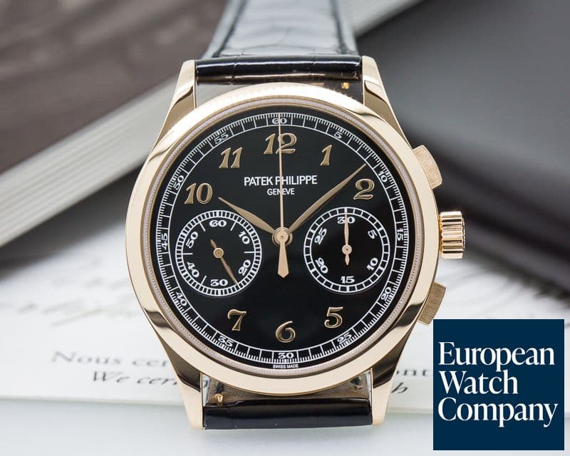 Image of Patek Philippe Chronograph 18K Rose Gold Black Dial UNWORN