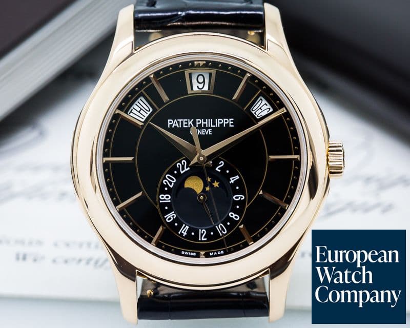 Image of Patek Philippe Annual Calendar Black Dial 18K Rose Gold 

